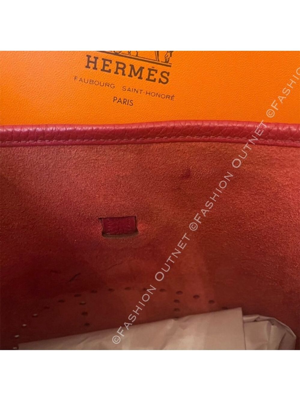 Hermés Evelyne III 29 PM in Rouge Garance Clemence Leather Red Crossbody Bag - Picture 7 of 16